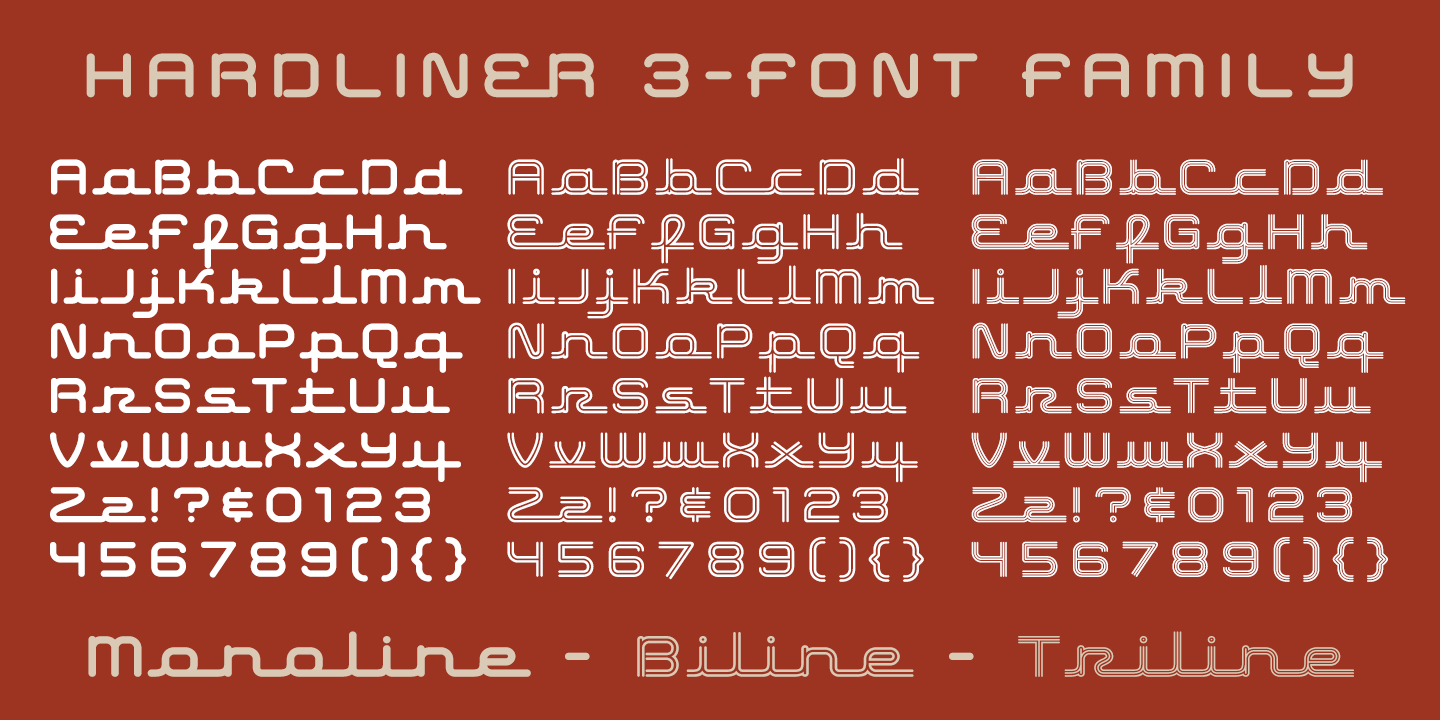Hardliner AOE Font Poster #1