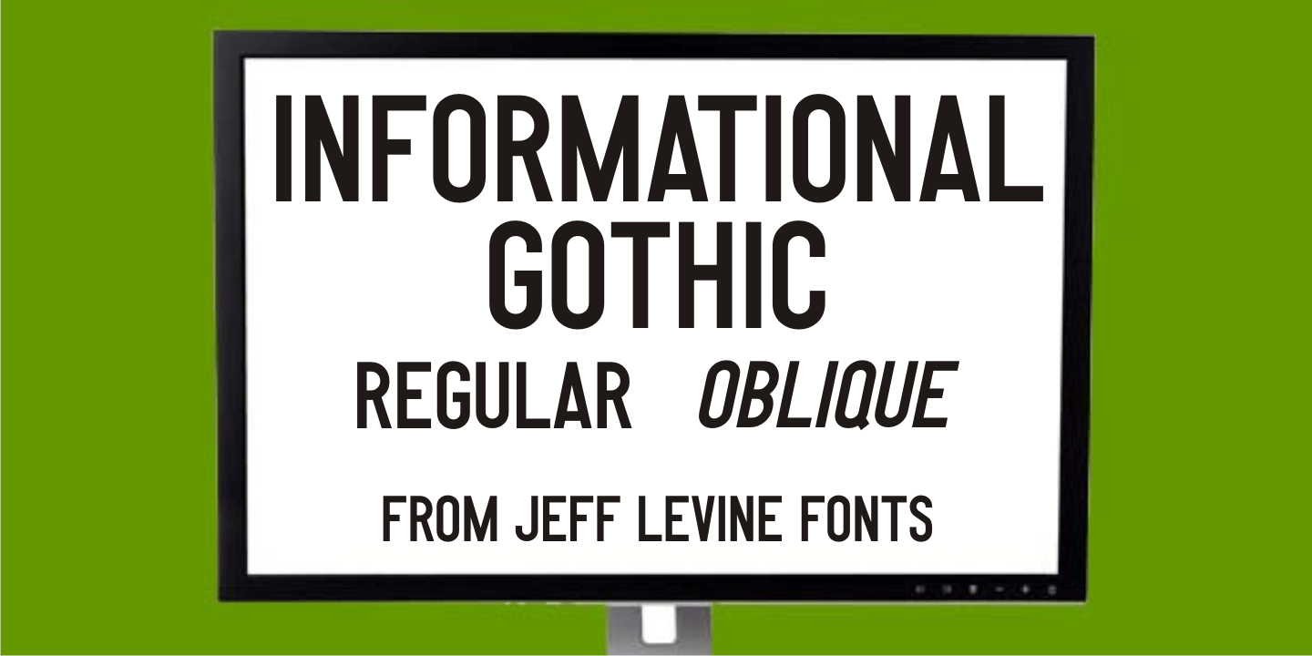Informational Gothic Font Family Poster