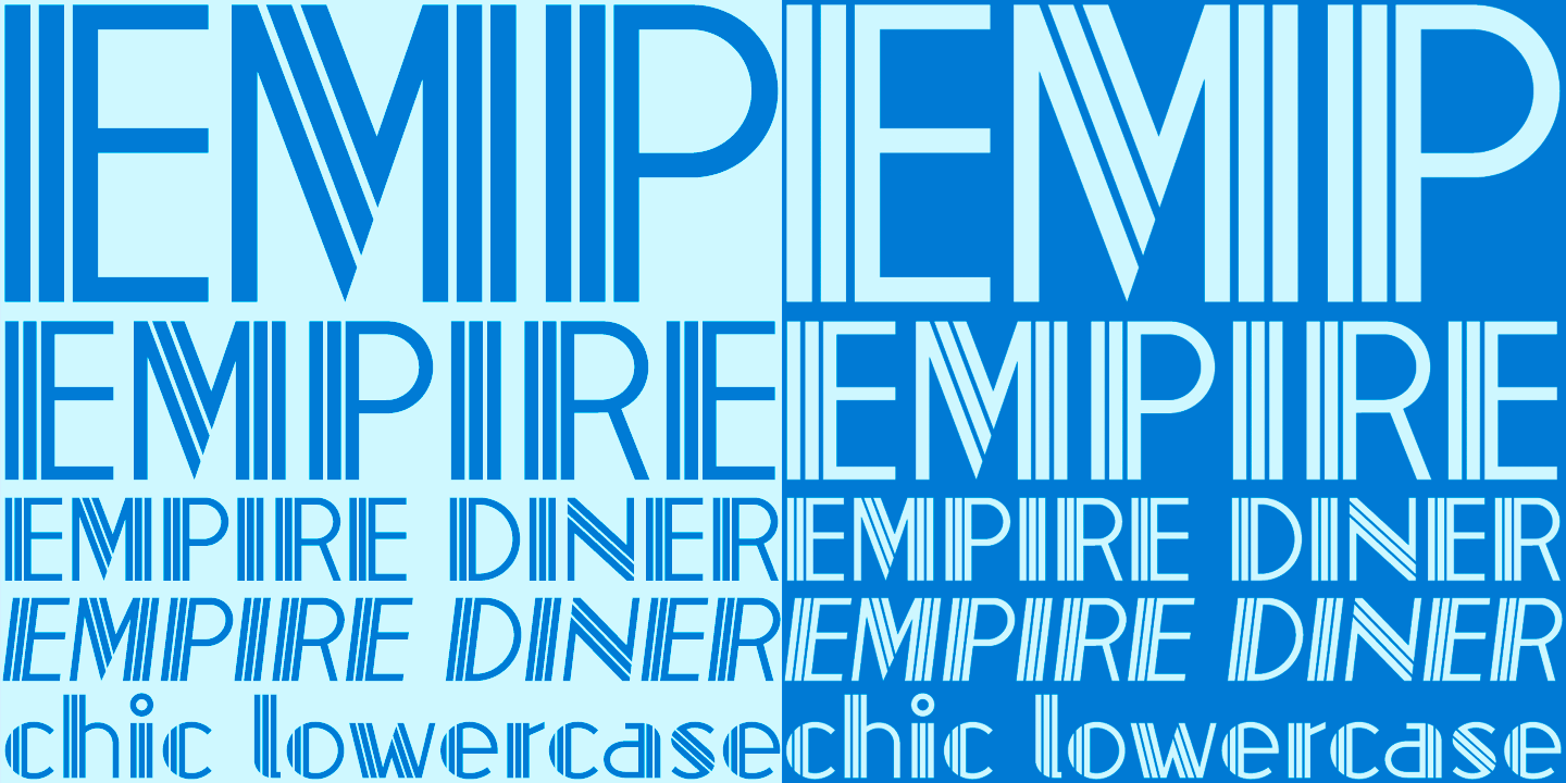 Empire Diner Font Poster #1