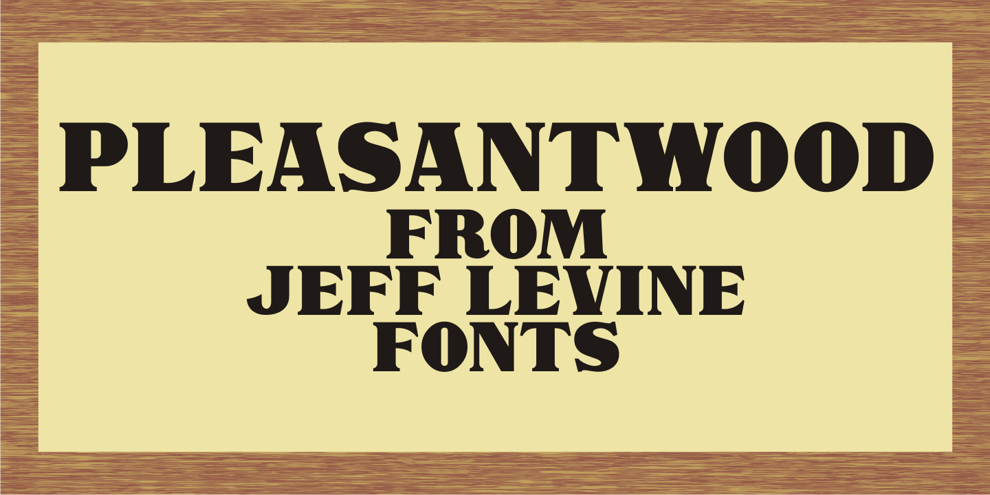 Pleasantwood Font Poster #1