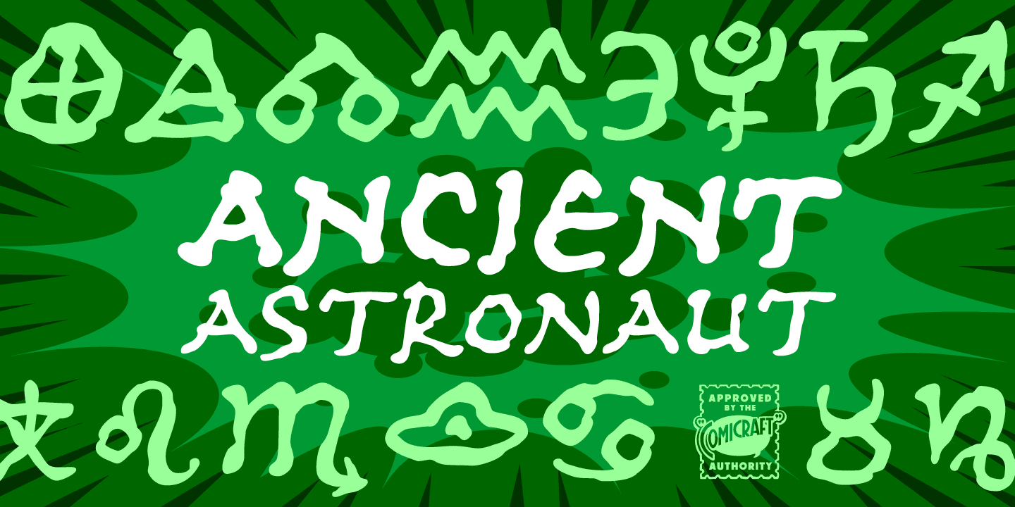 Ancient Astronaut Font Poster #1