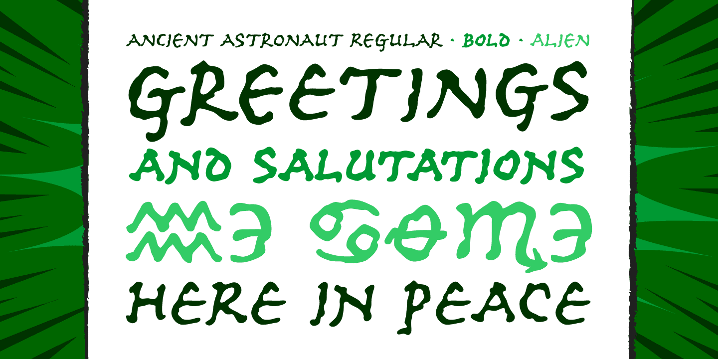 Ancient Astronaut Font Poster #1