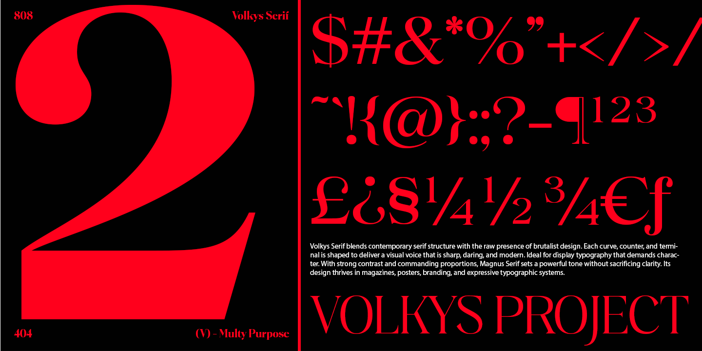 Volkys Serif Font Poster #9