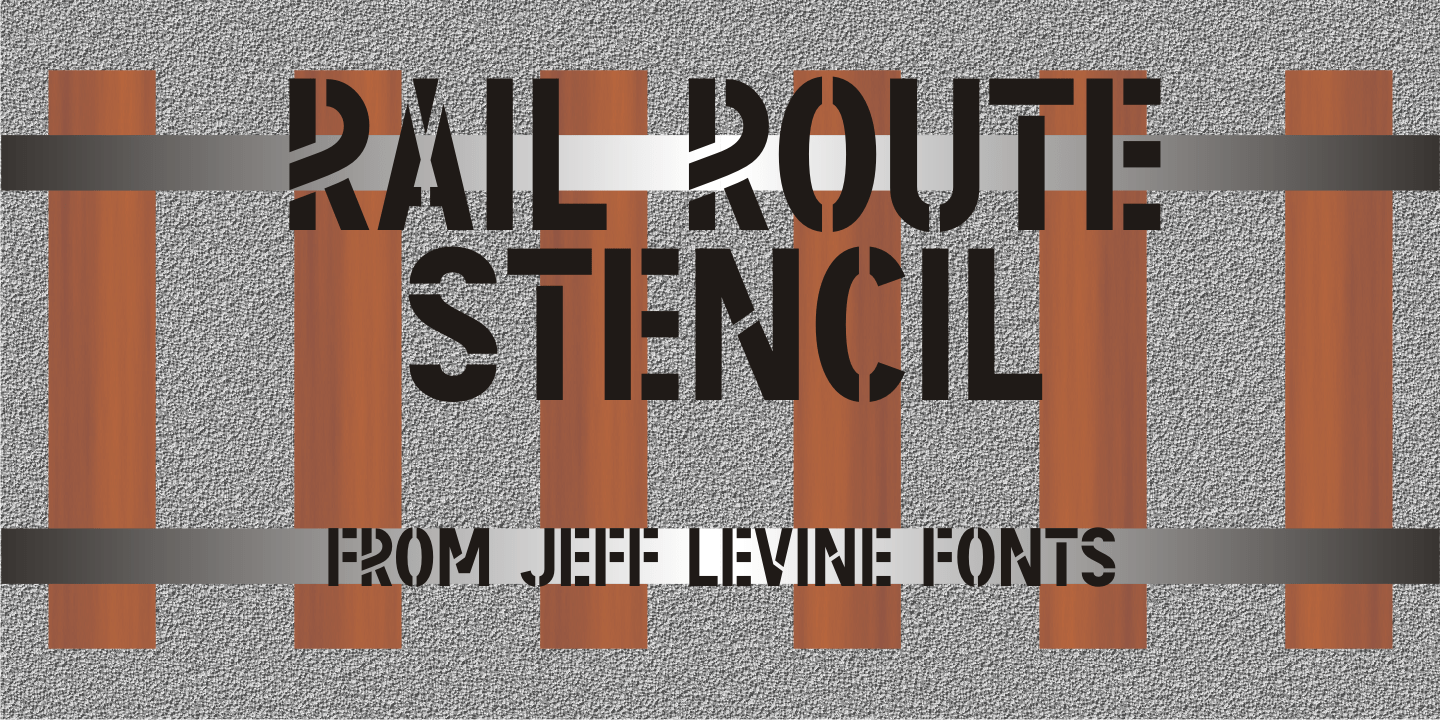 Rail Route Stencil Font Poster #1