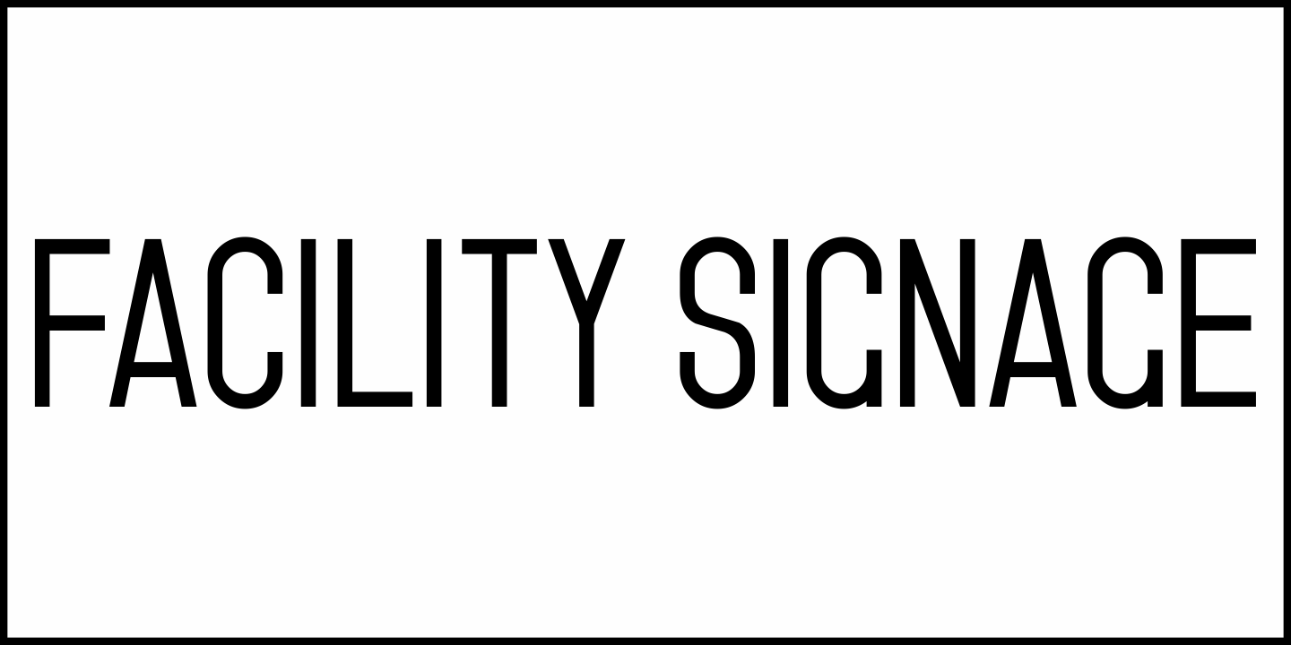 Facility Signage Font Poster #2