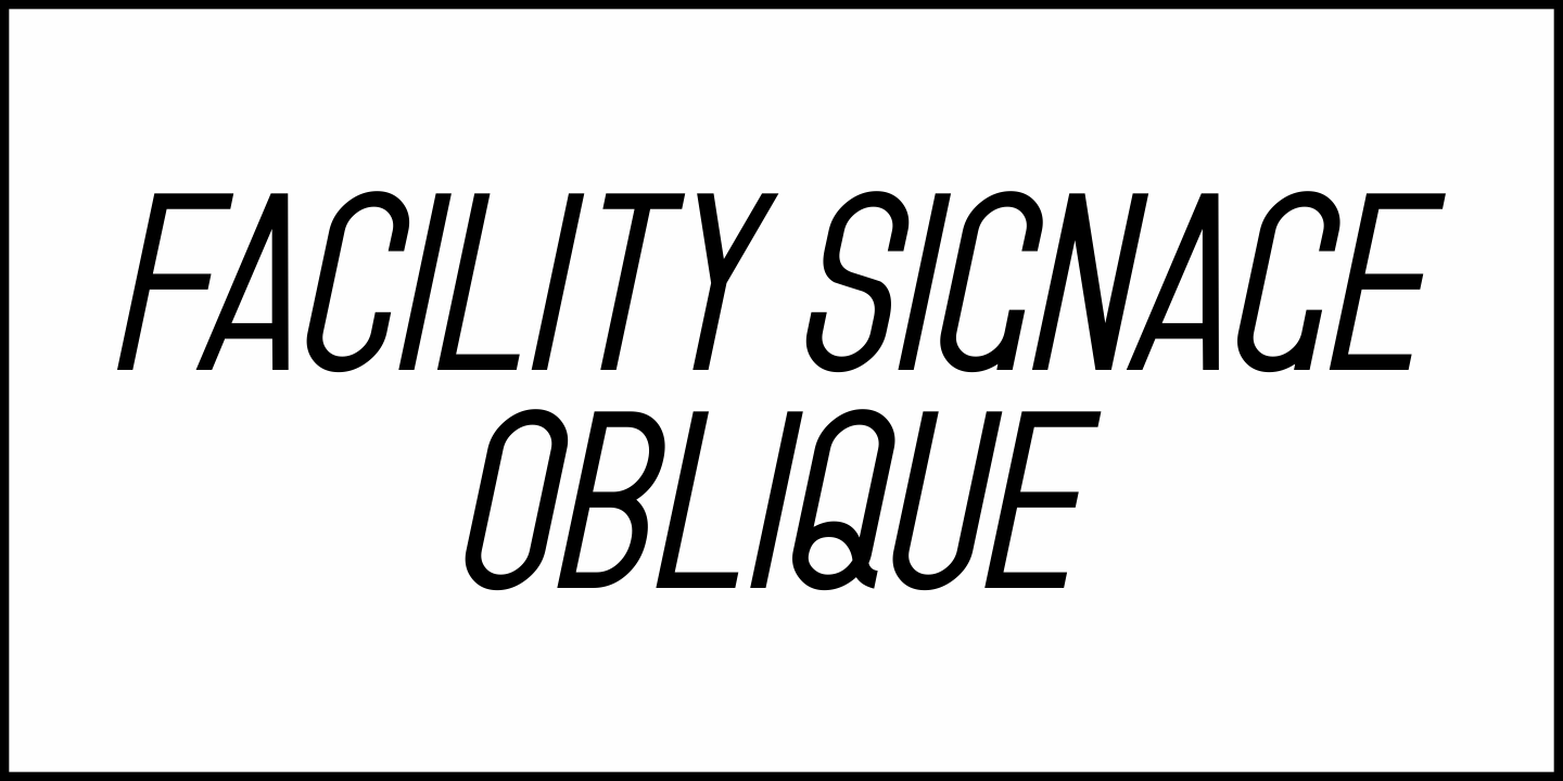 Facility Signage Font Poster #4