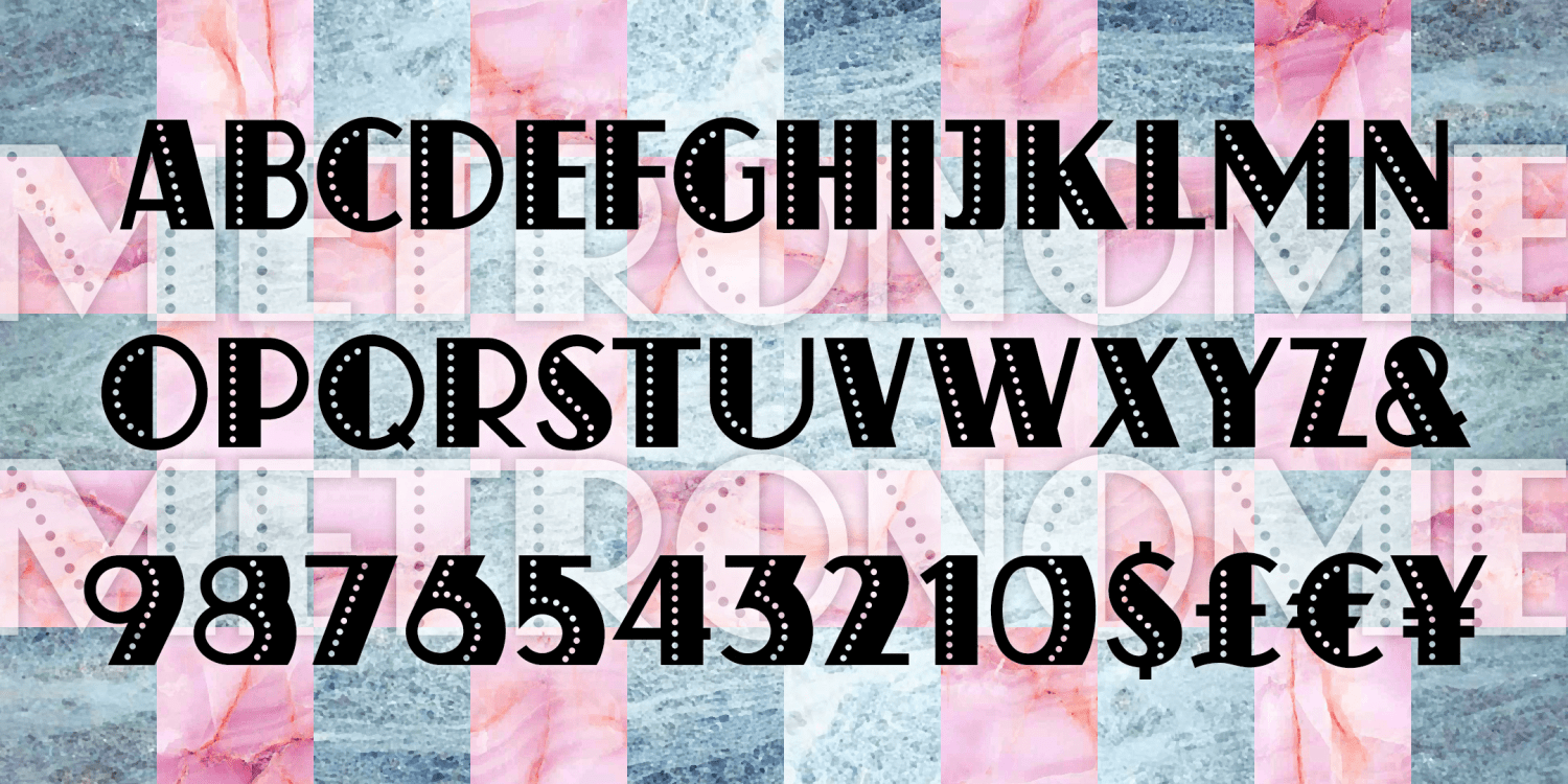 Metronome Pearls Font Family Poster