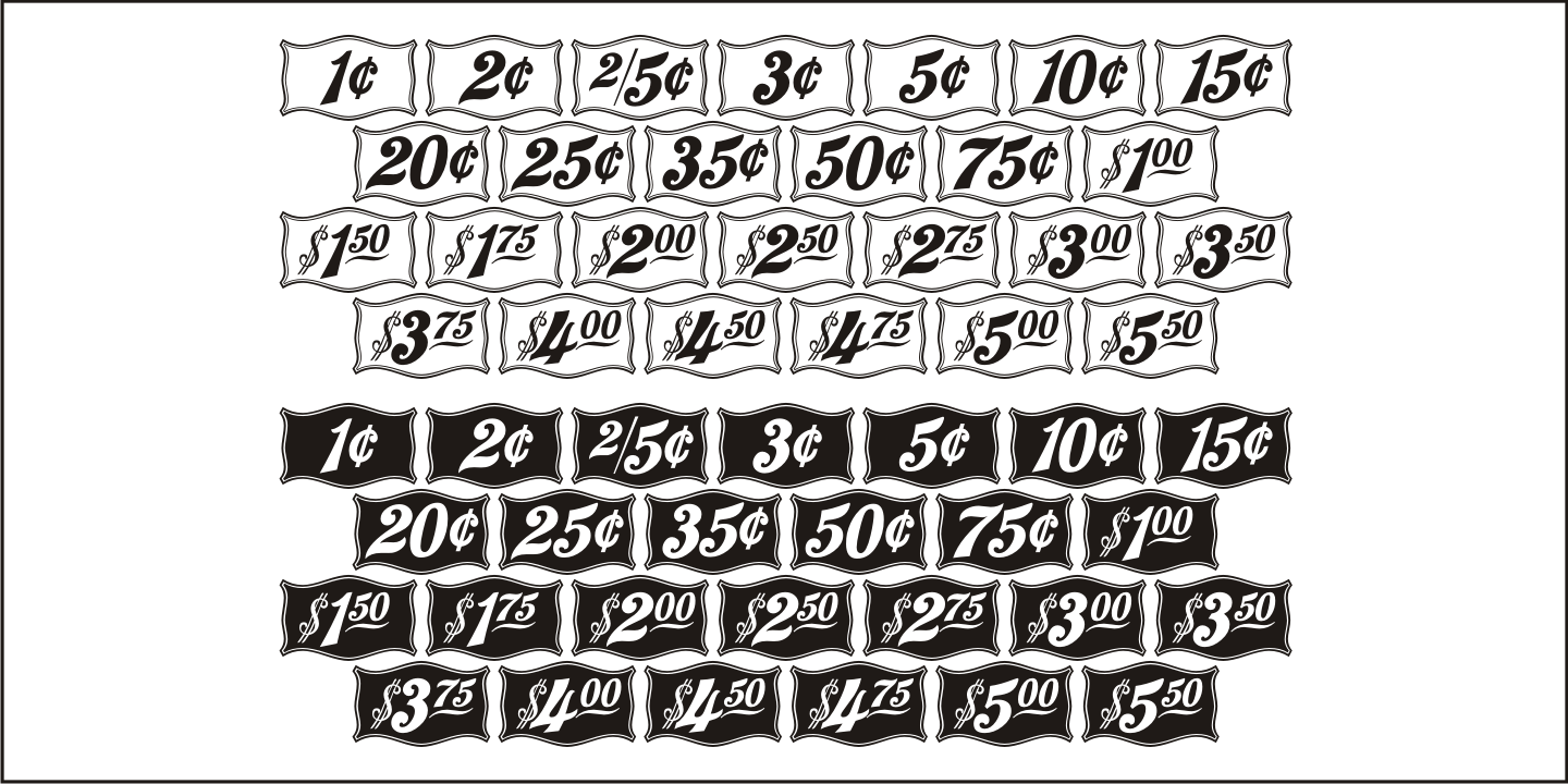 Antique Price Tags Font Poster #1