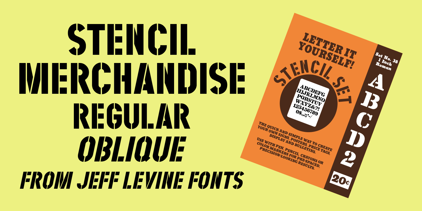 Stencil Merchandise Font Poster #1