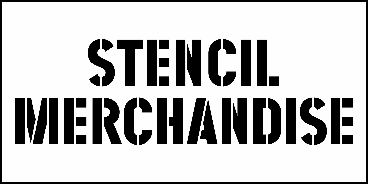 Stencil Merchandise Font Poster #1
