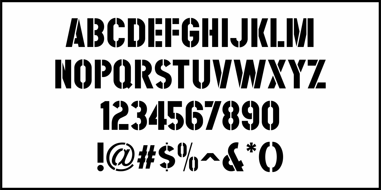 Stencil Merchandise Font Poster #1