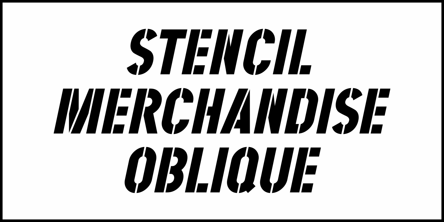 Stencil Merchandise Font Poster #1