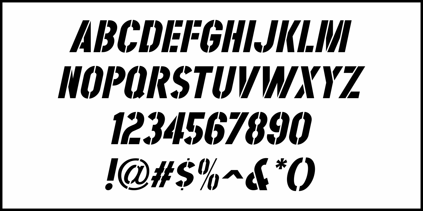 Stencil Merchandise Font Poster #1