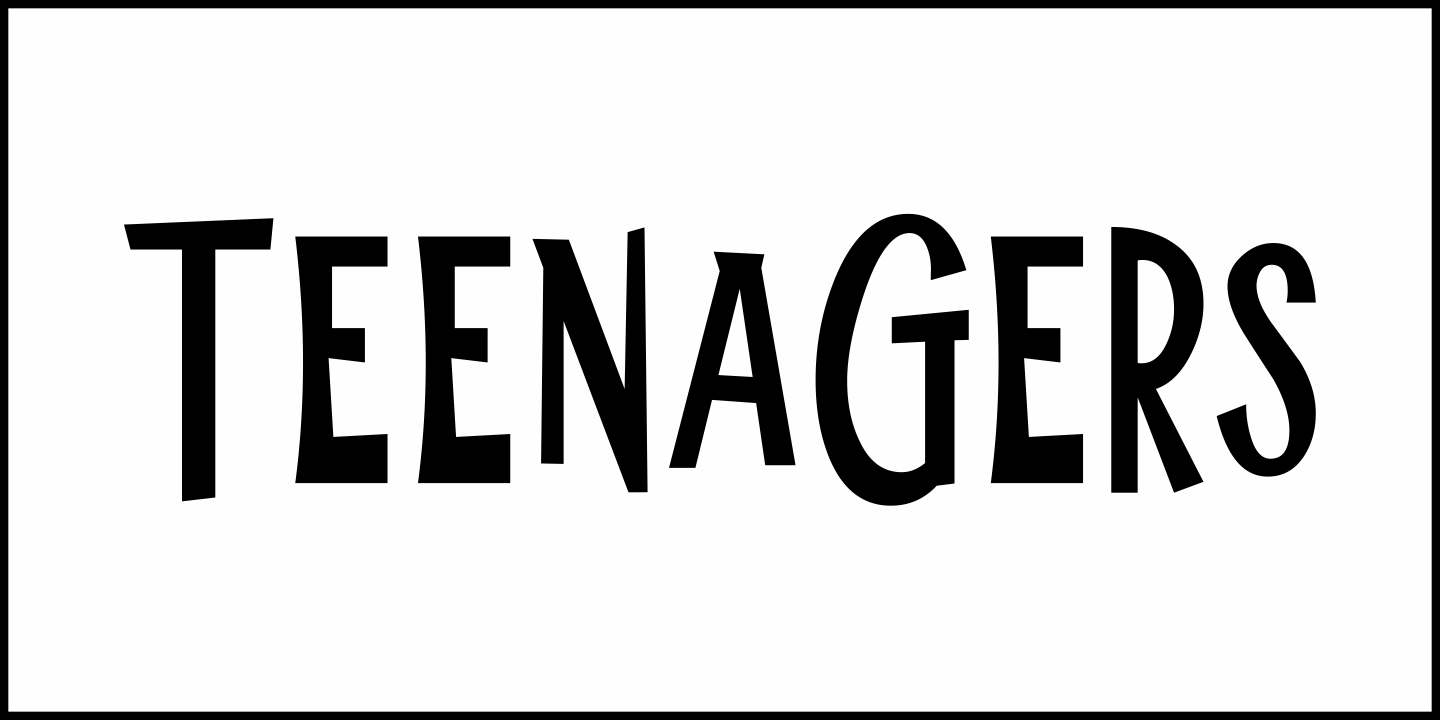 Teenagers Font Poster #1