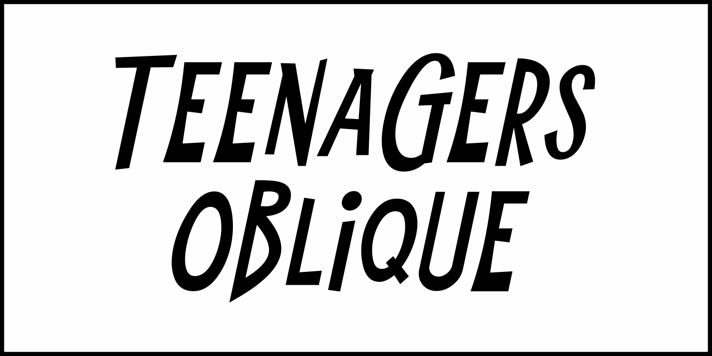 Teenagers Font Poster #1