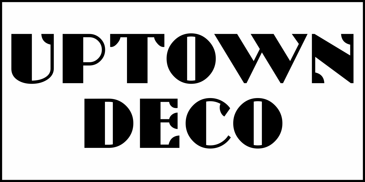 Uptown Deco Font Poster #1