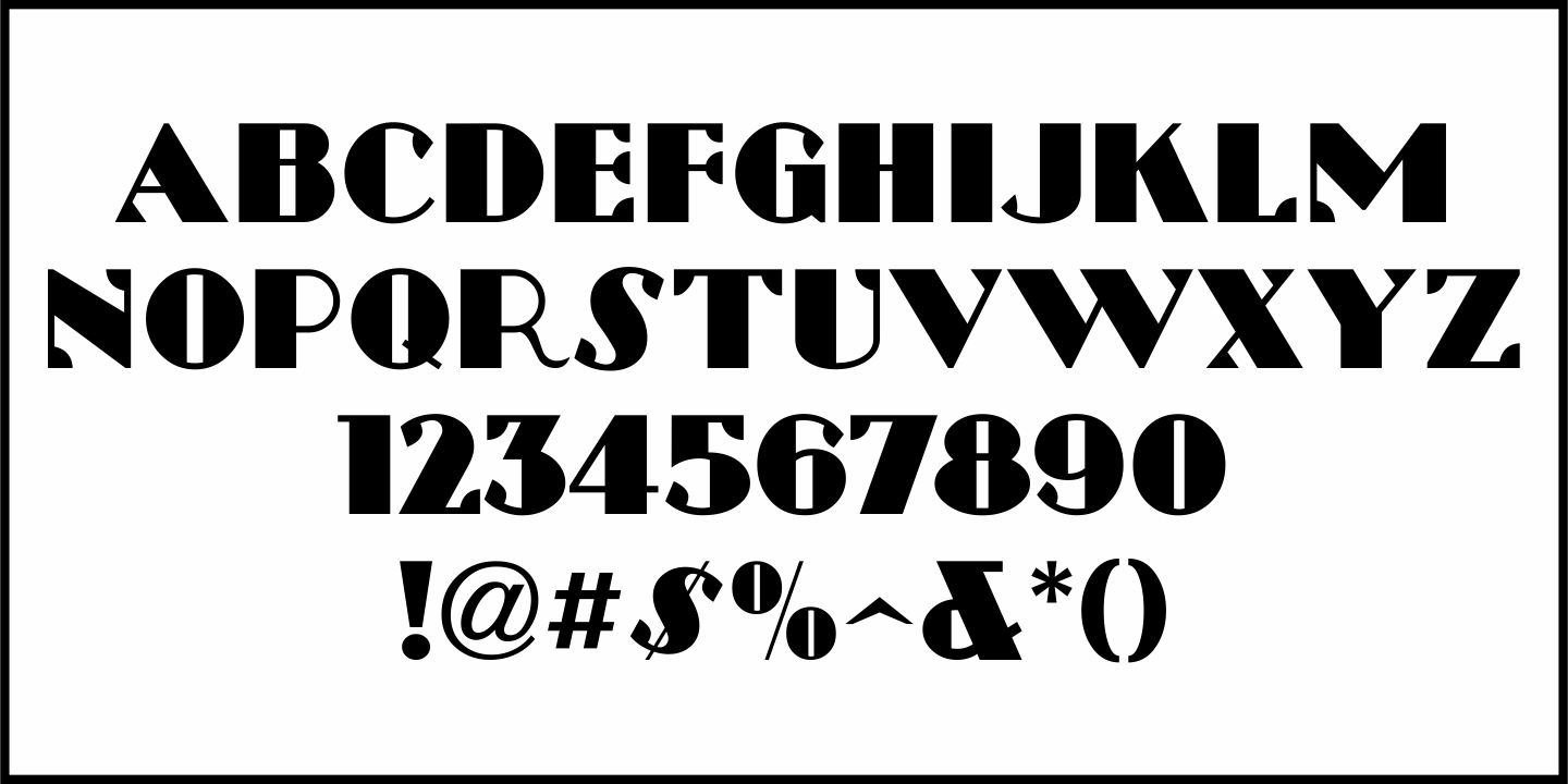 Uptown Deco Font Poster #1