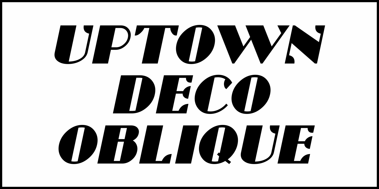 Uptown Deco Font Poster #1