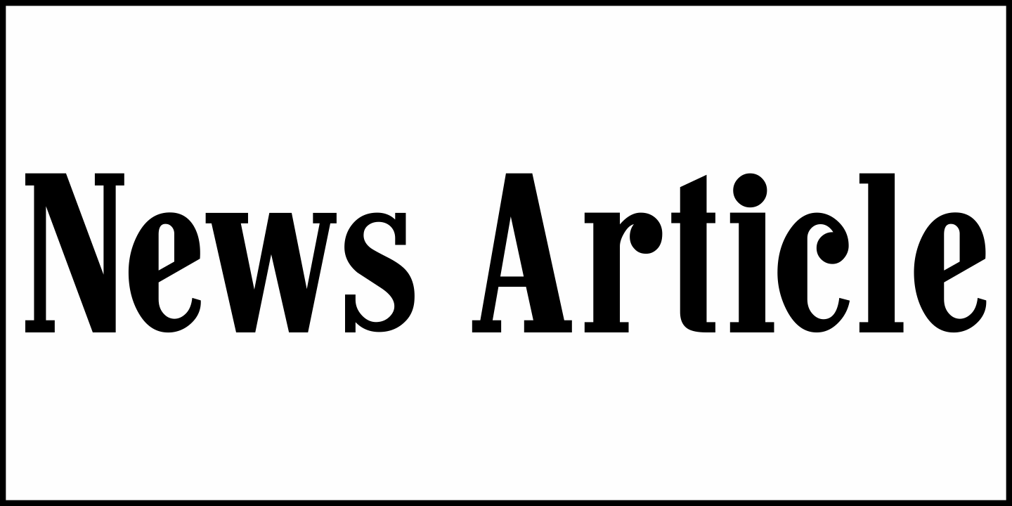 News Article Font Poster #1
