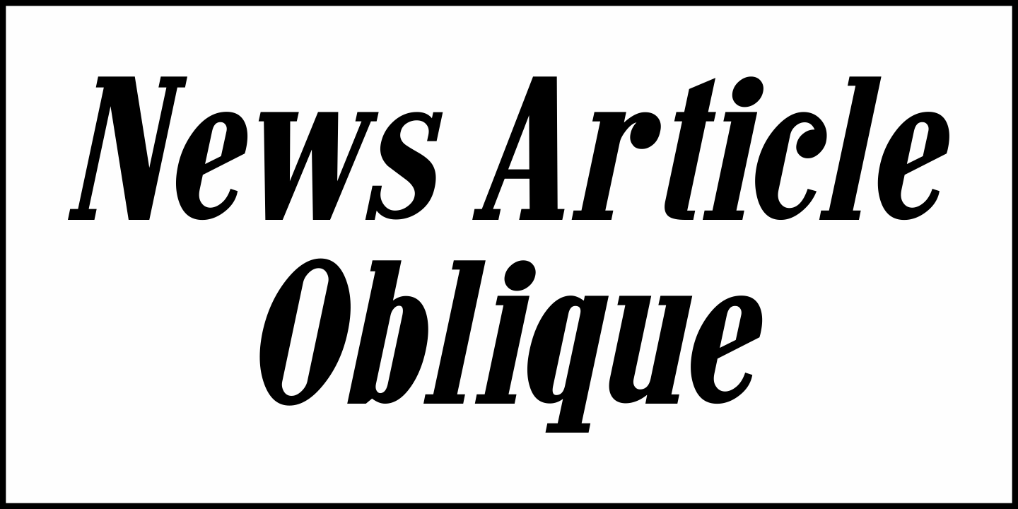 News Article Font Poster #1