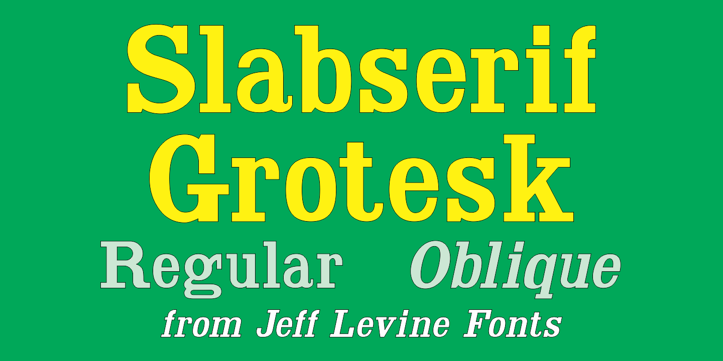 Slabserif Grotesk Font Poster #1