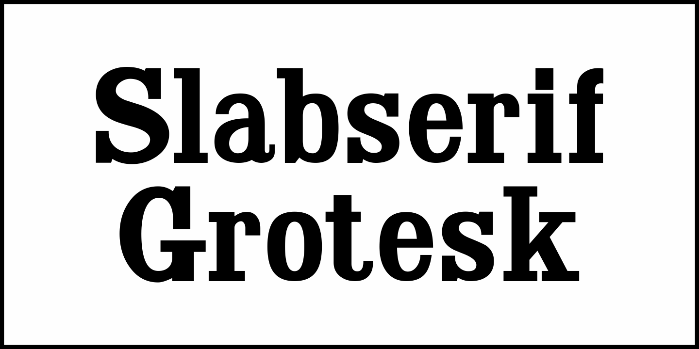 Slabserif Grotesk Font Poster #2