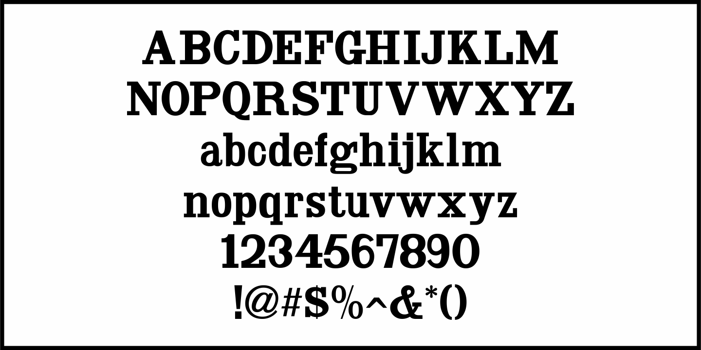 Slabserif Grotesk Font Poster #3