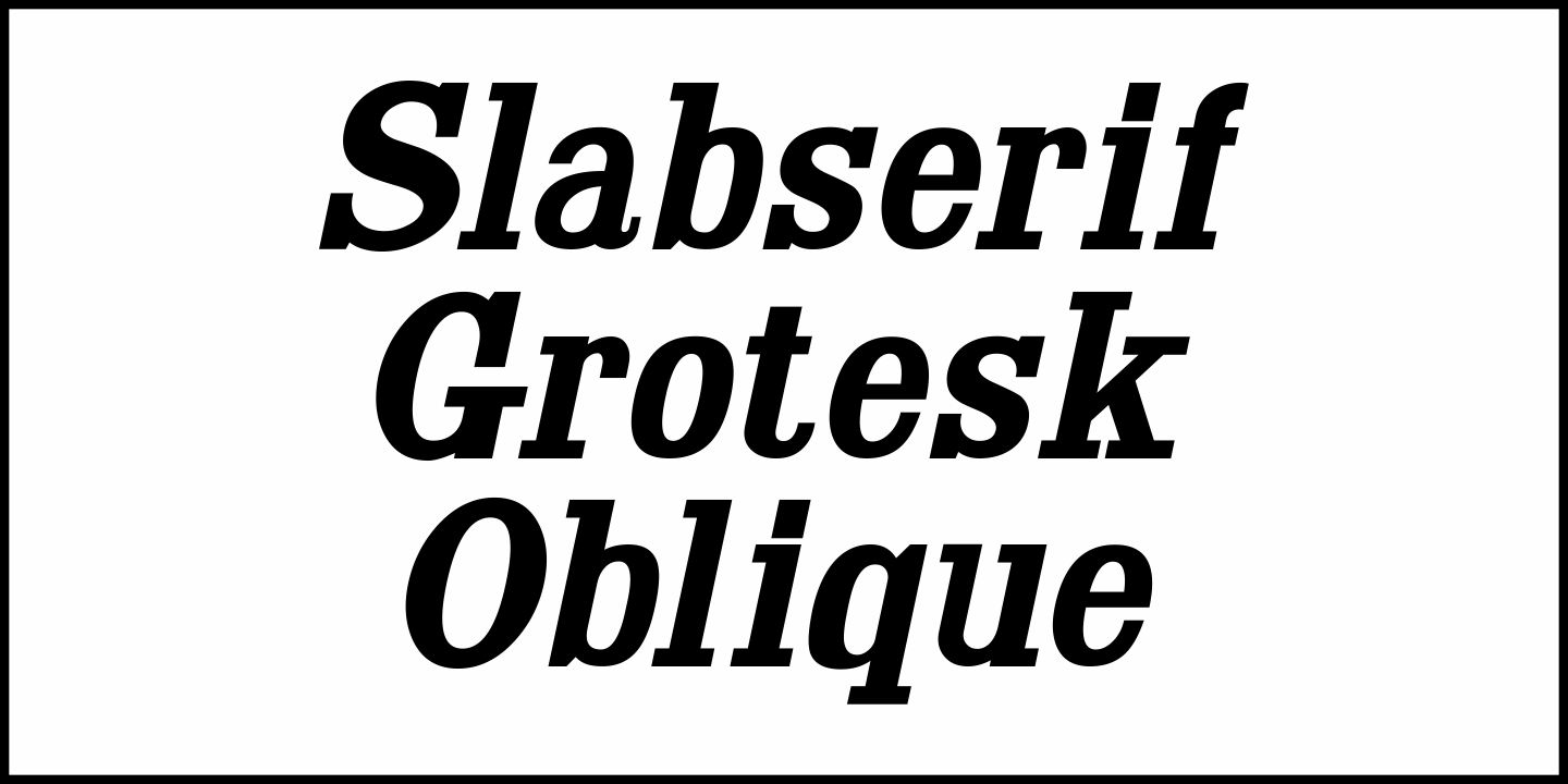 Slabserif Grotesk Font Poster #4