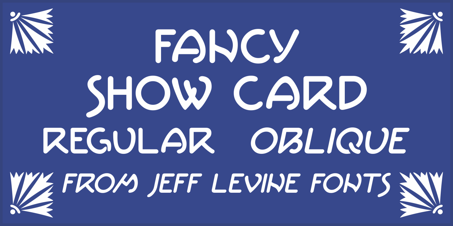 Fancy Show Card Font Family Poster
