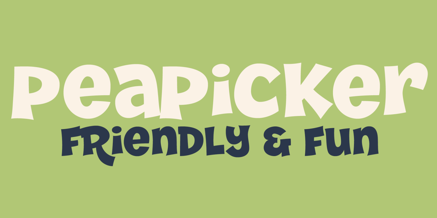 Peapicker Font Poster #1