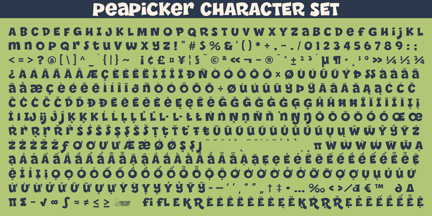Peapicker Font Poster #6