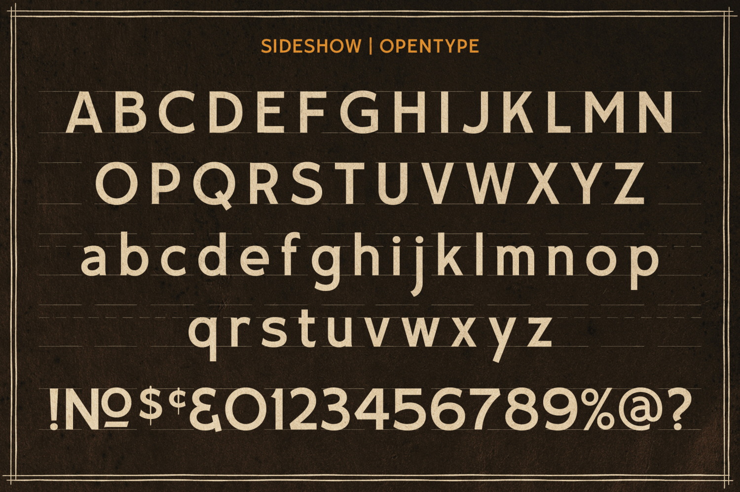 Sideshow Font Poster #3