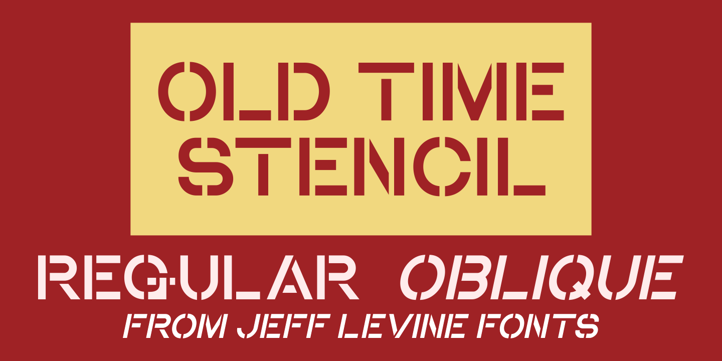 Old Time Stencil Font Family