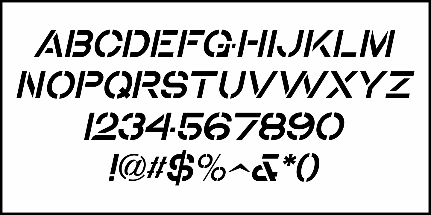 Old Time Stencil Font Poster #5