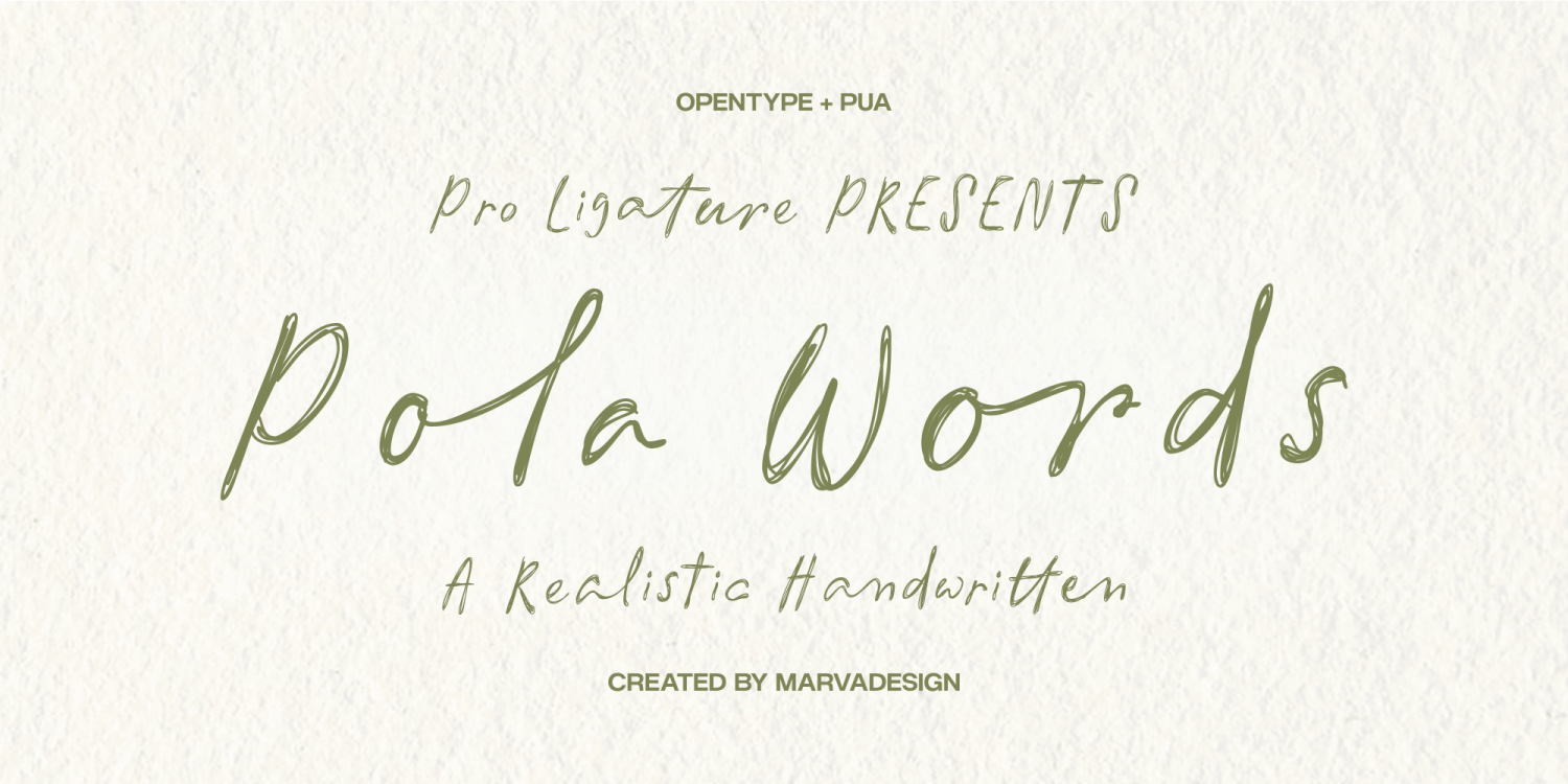Pola Words Font Family