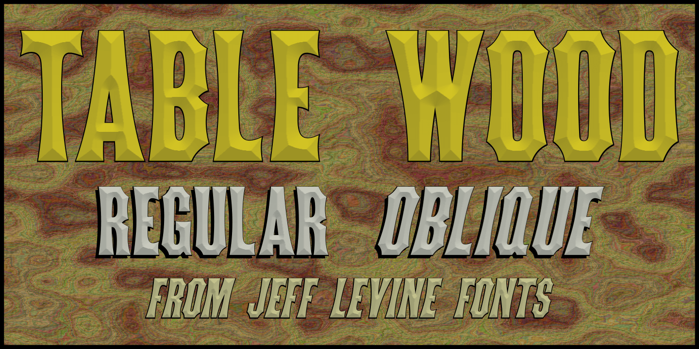 Table Wood Font Family Poster