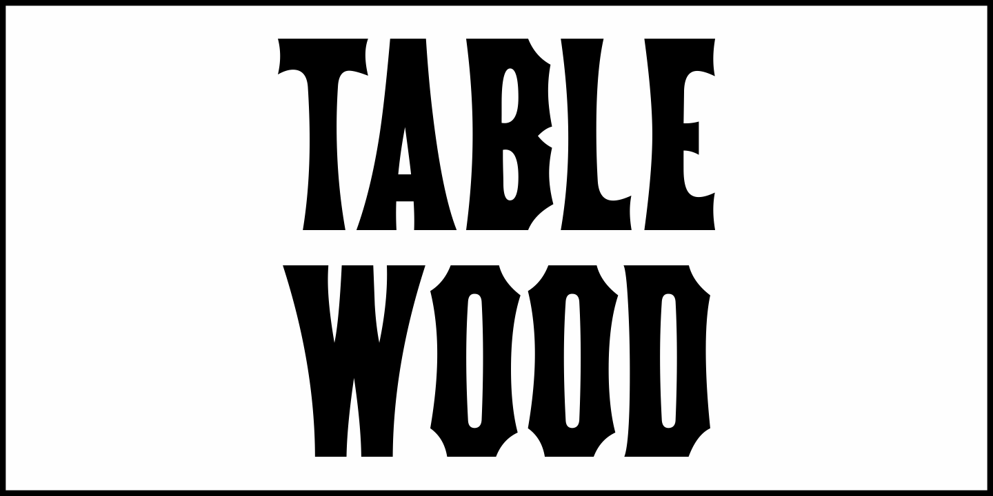 Table Wood Font Poster #2