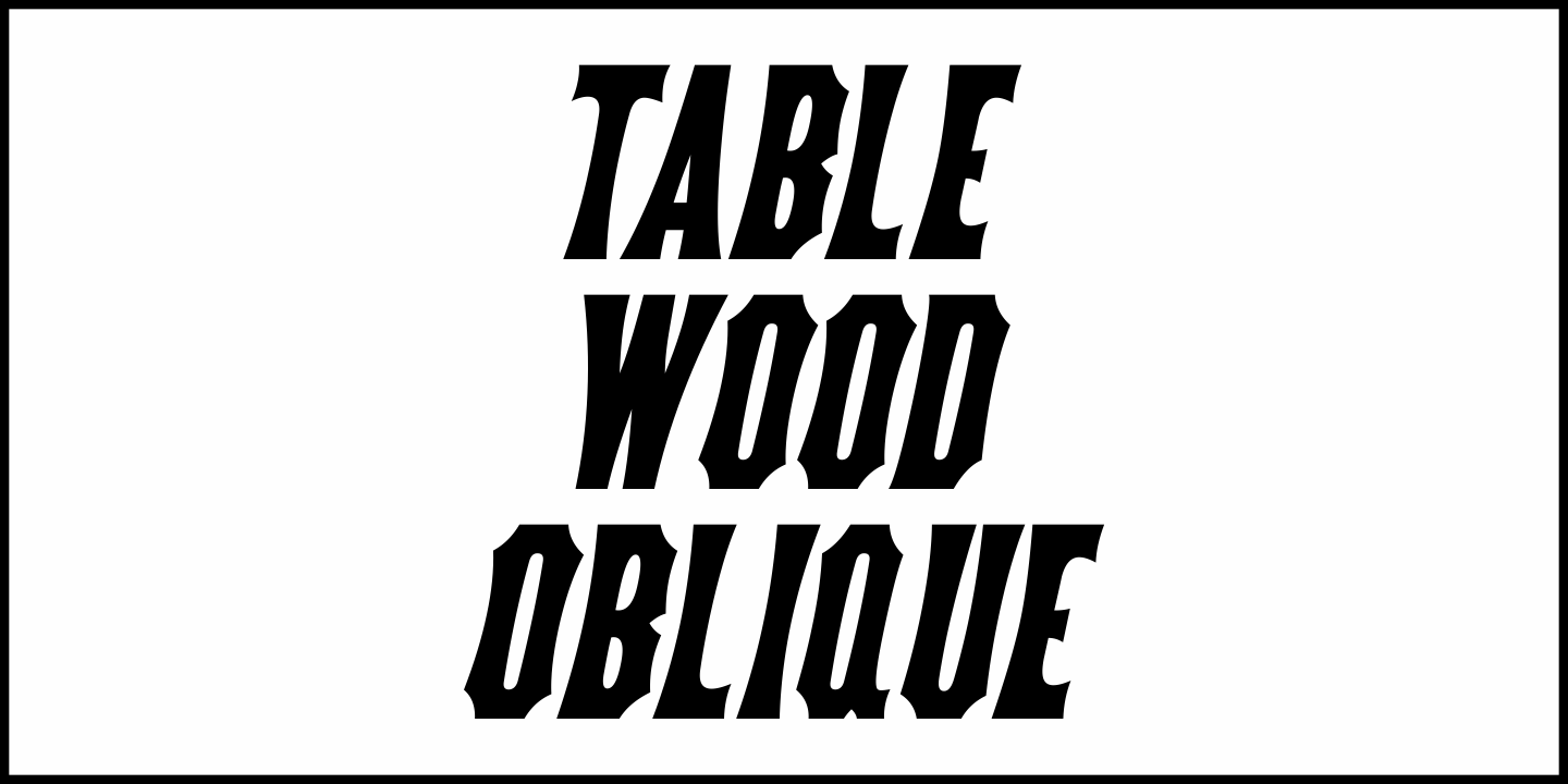 Table Wood Font Poster #4