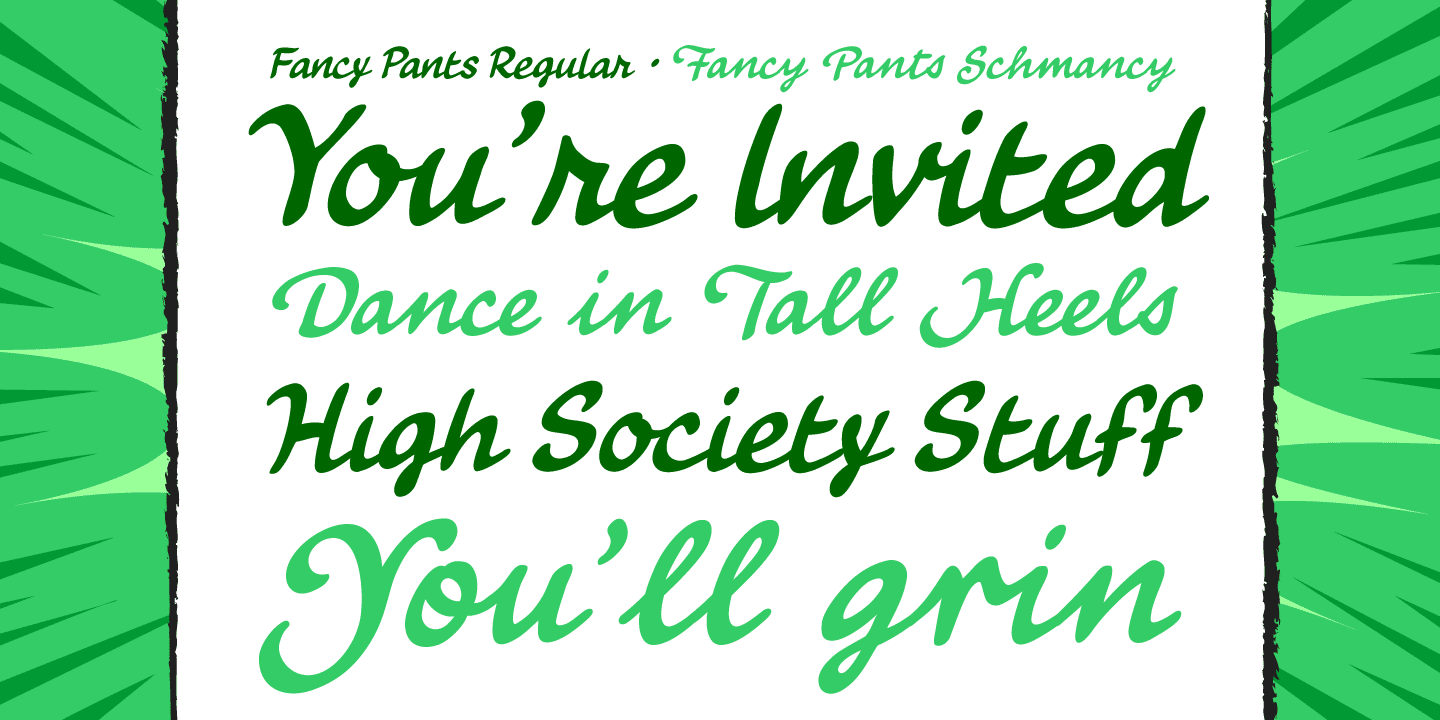 Fancy Pants Font Poster #1