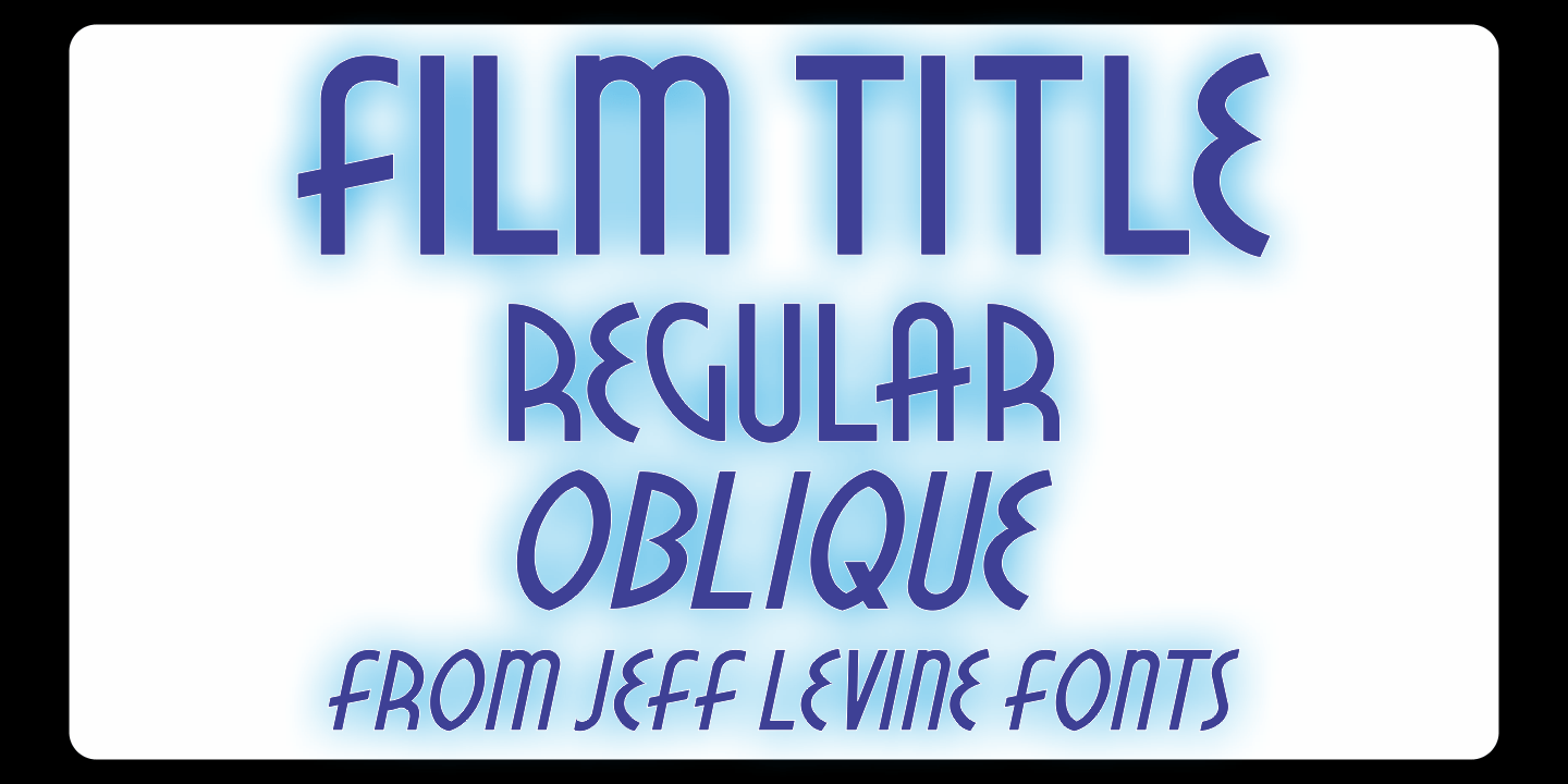Film Title Font Family Poster