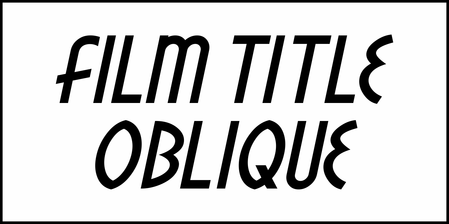 Film Title Font Poster #1