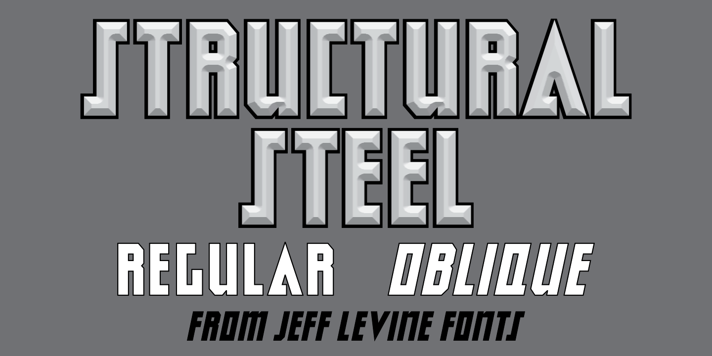 Structural Steel Font Poster #1