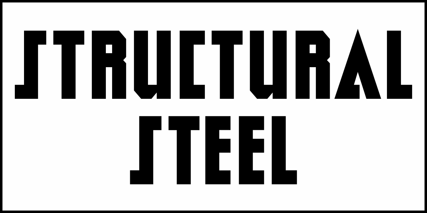 Structural Steel Font Poster #1