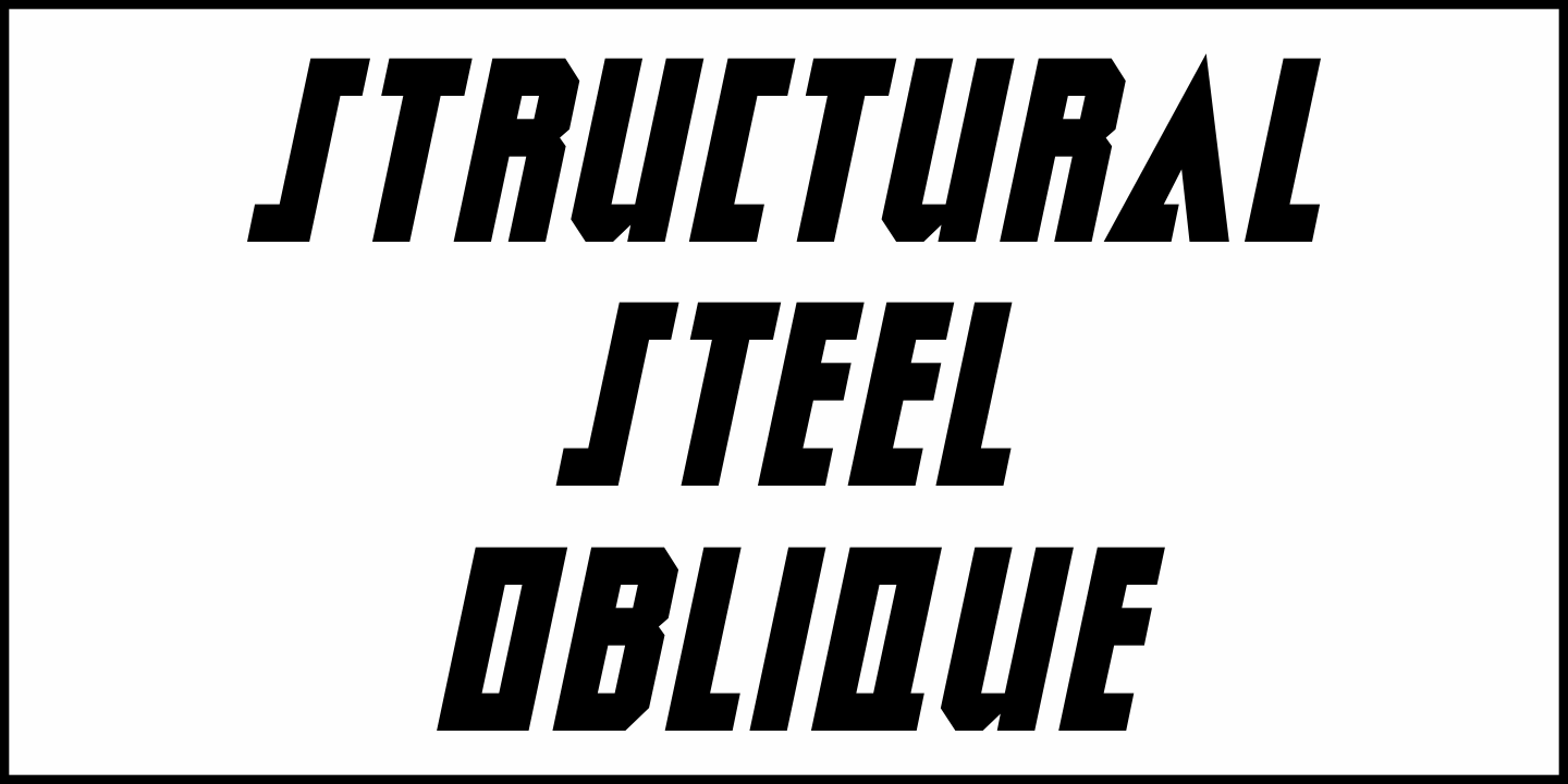 Structural Steel Font Poster #1