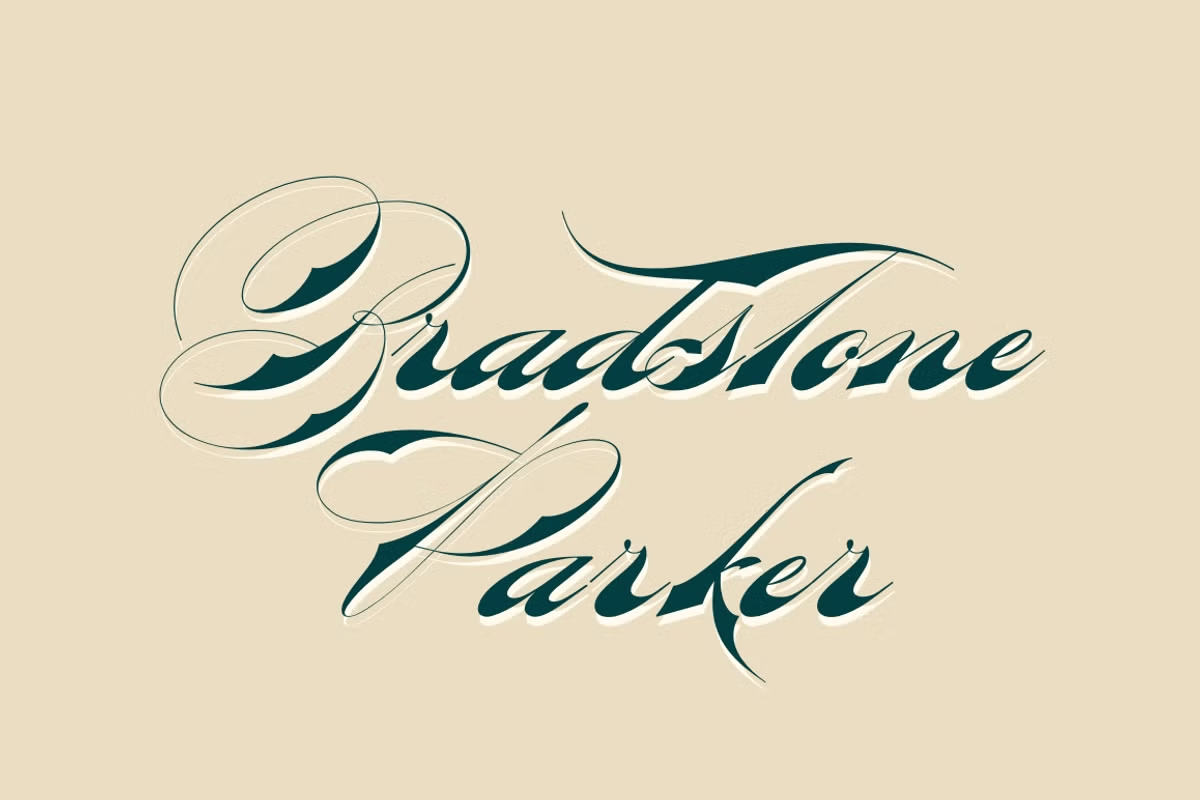 Bradstone Parker Script Font Family Poster