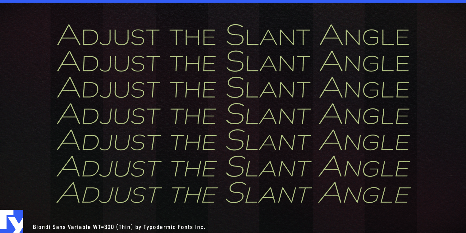 Biondi Sans Variable Font Poster #1
