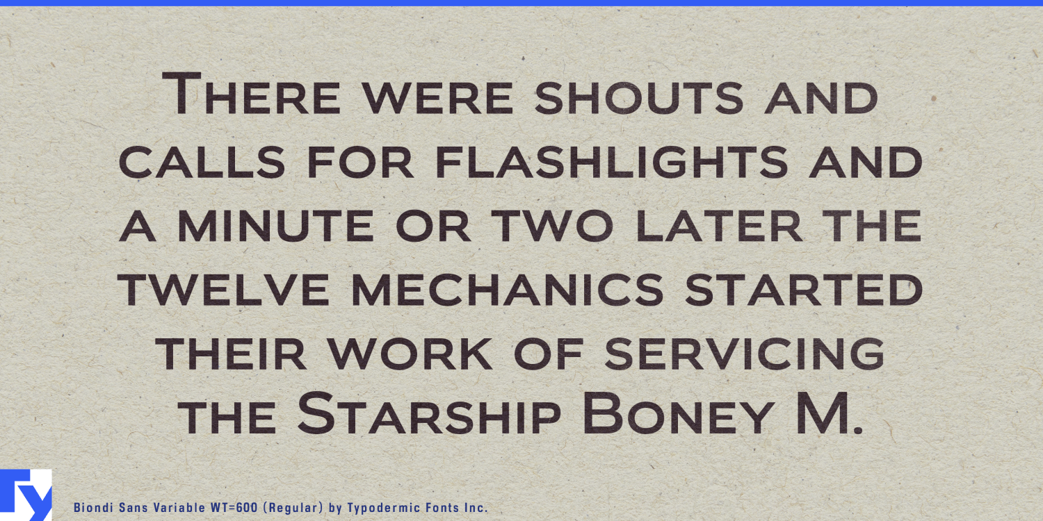 Biondi Sans Variable Font Poster #1