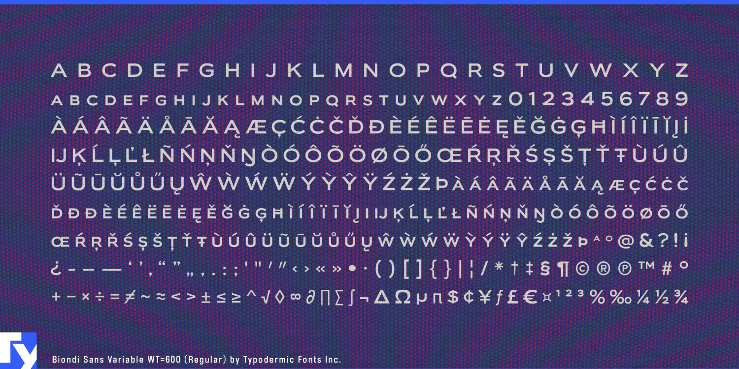 Biondi Sans Variable Font Poster #1