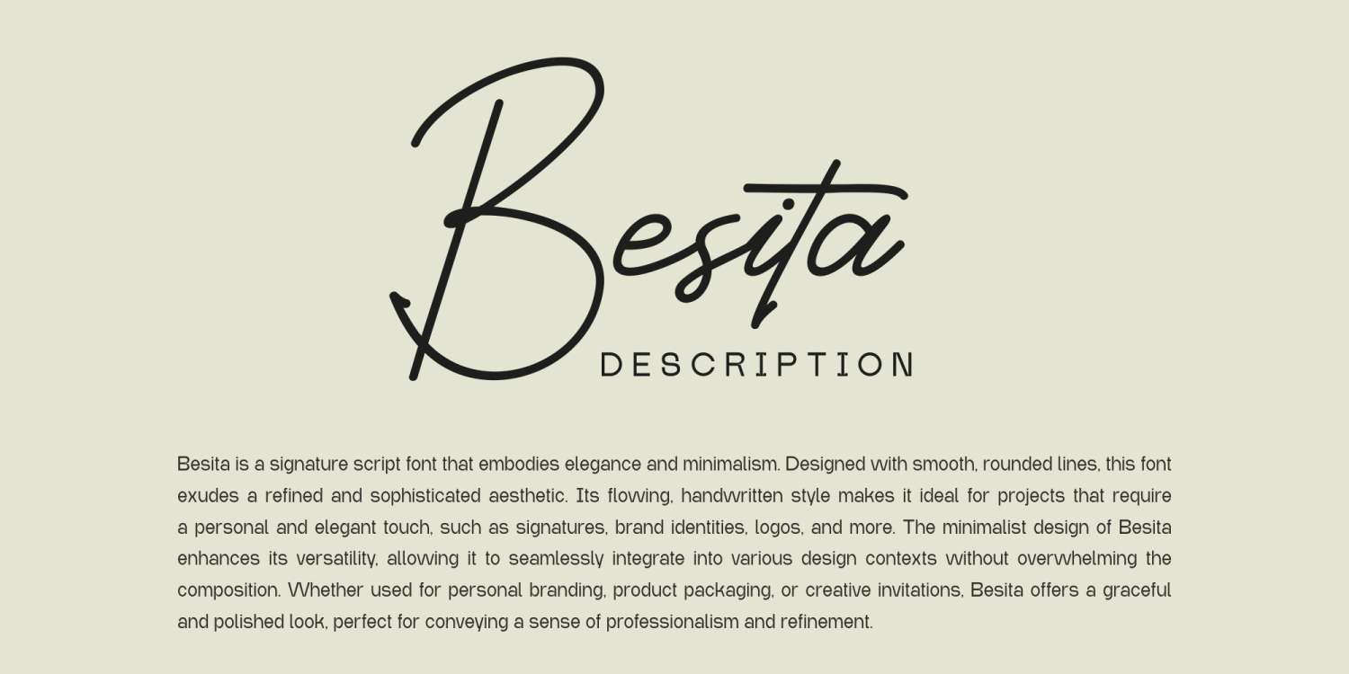 Besita Font Poster #1