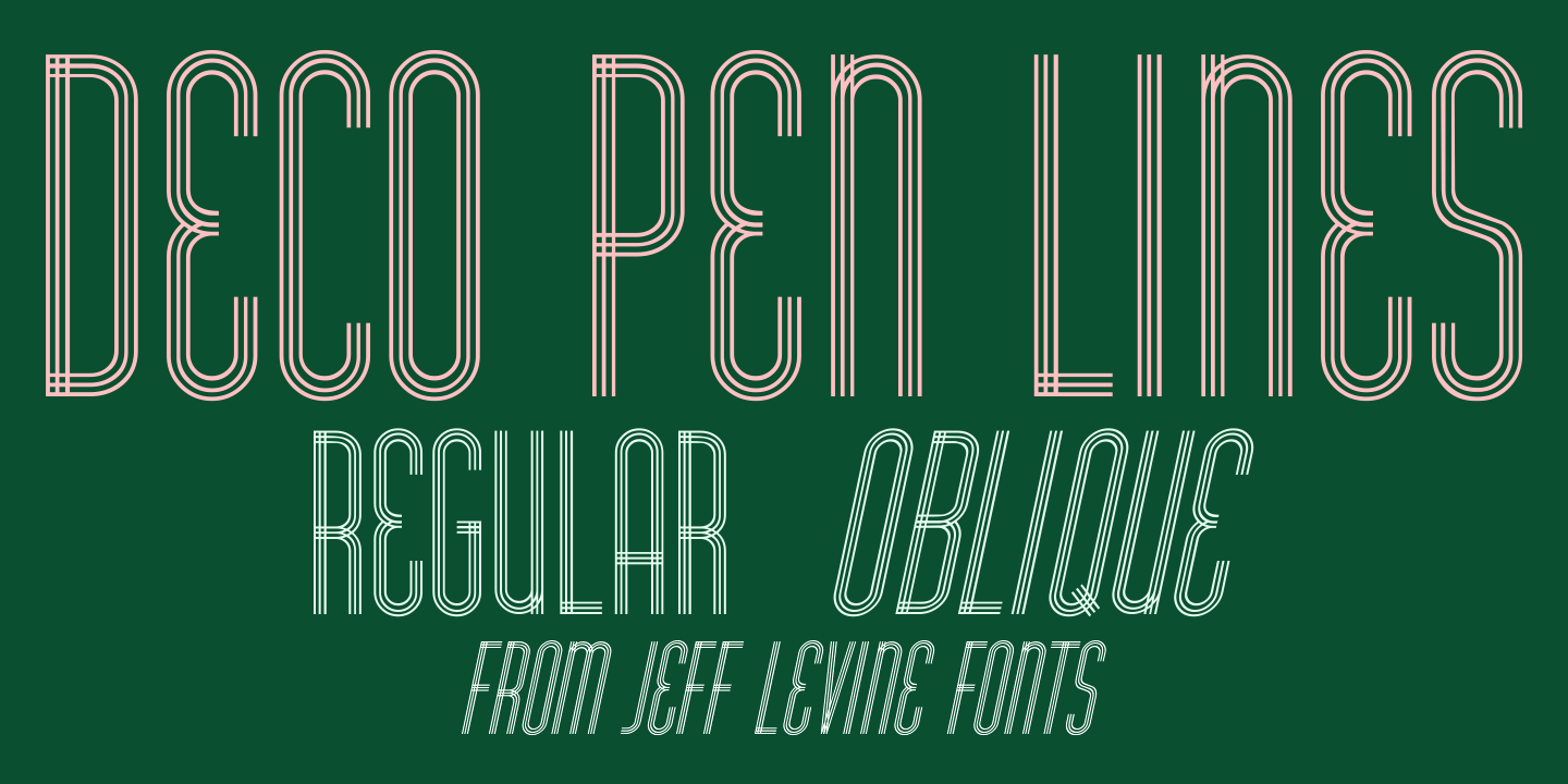 Deco Pen Lines Font Family Poster